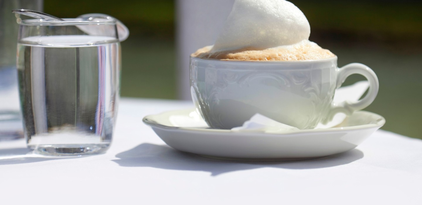 Fresh croissant and coffee