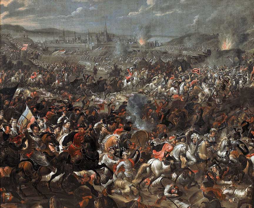 Croissant on a Viennese café table